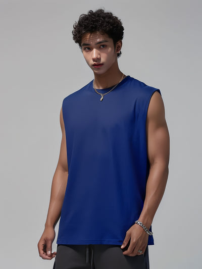 Camiseta Suelta sin Mangas para Hombre - Diseño Liso y Versátil - Image 23