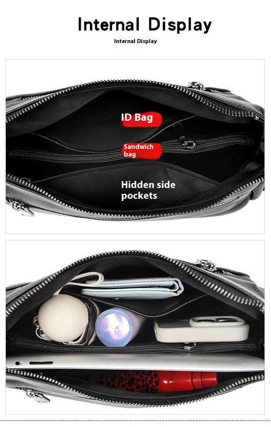 Bolso Bandolera de Cuero Genuino con Gran Capacidad para Mujer - Image 26
