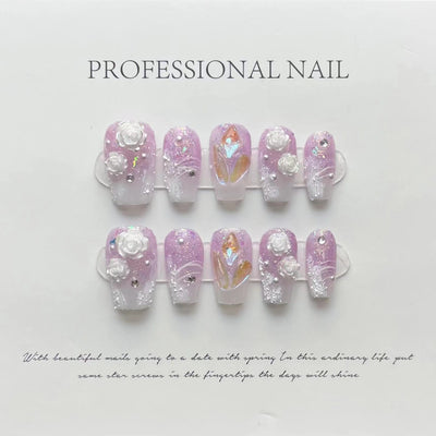 Pegatinas de Uñas Removibles Serie Camellia - Diseño Blindado - Image 9