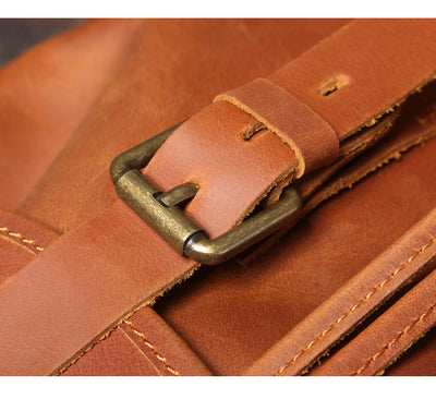 Mochila de Cuero Genuino Estilo Retro con Gran Capacidad para Hombre - Image 29
