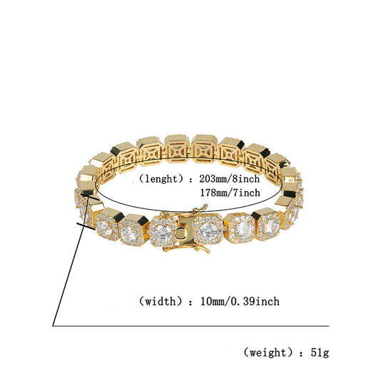 Pulsera de Flor de Ciruela con Zircón Redondo para Hombre - Image 8