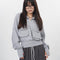 Suéter Gris con Cierre Medio - Pullover sin Capucha