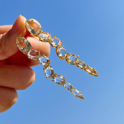 Aretes Largos de Diamantes con Gotas de Agua - Estilo Europeo y Americano - Image 3