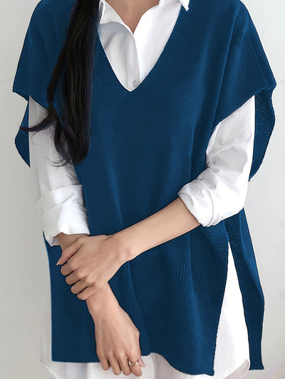 Chaleco Suelto Cuello V Talla Grande - Diseño Versátil - Image 10