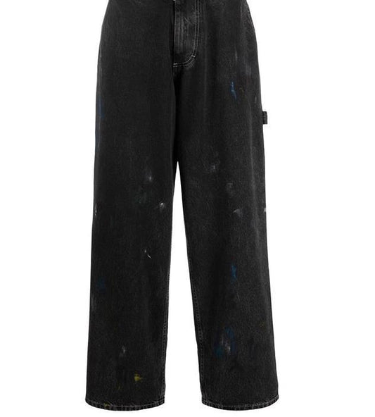 Pantalones Cargo Sueltos con Estampado Splash Ink para Hombre y Mujer - Image 2