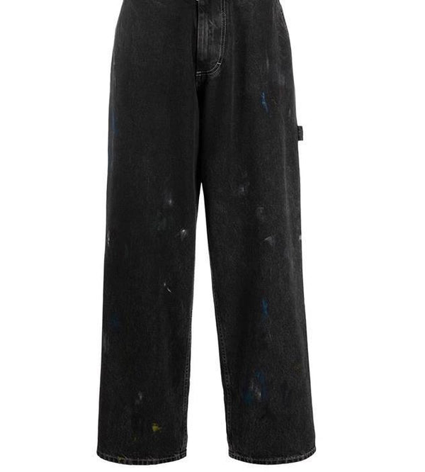 Pantalones Cargo Sueltos con Estampado Splash Ink para Hombre y Mujer
