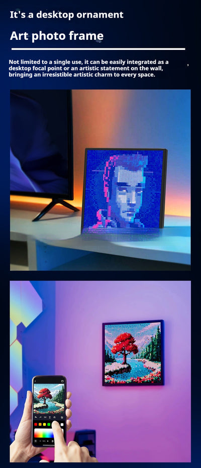 Marco de Fotos LED Bluetooth con Pantalla Pixel Personalizable - Image 15