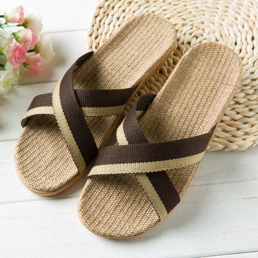 Sandalias y Pantuflas de Lino Silenciosas con Suela Antideslizante - Image 8