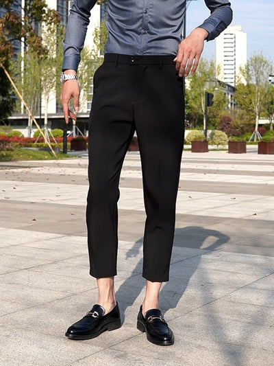 Pantalones de Vestir Casual Rectos para Hombre - Image 29