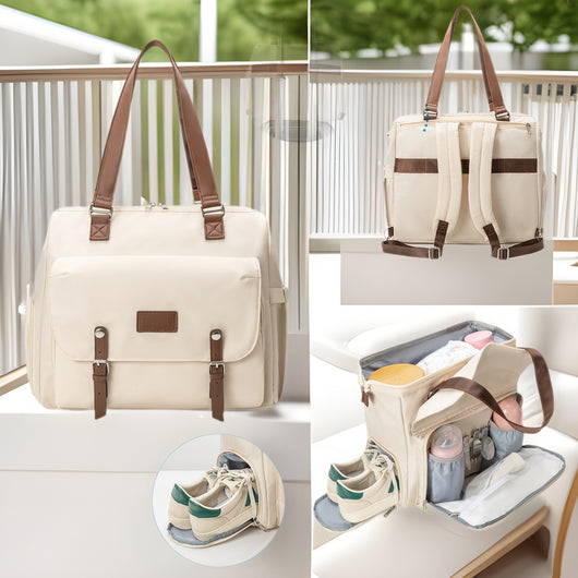 Mochila Doble para Mamá y Bebé - Gran Capacidad y Diseño Ergonómico