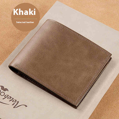 Billetera Corta de Cuero Auténtico para Hombre con Acabado Táctil - Image 12