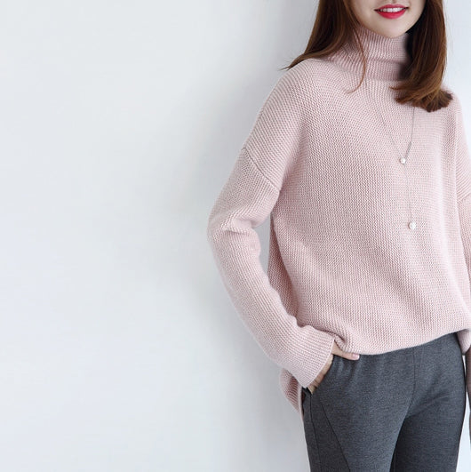 Suéter Tejido de Manga Larga Oversized con Diseño Minimalista - Image 2
