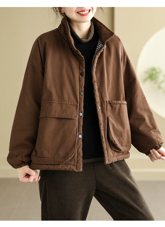 Abrigo Acolchado Talla Grande para Mujer con Bolsillos - Calidez y Comodidad - Image 15