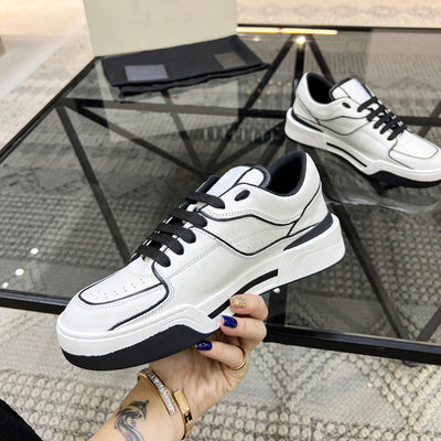 Zapatillas de Cuero Casual para Hombre - Sneakers de Invierno Transpirables con Cordones - Image 2