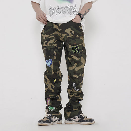 Pantalones Cargo Tácticos Camuflaje con Múltiples Bolsillos - Image 6