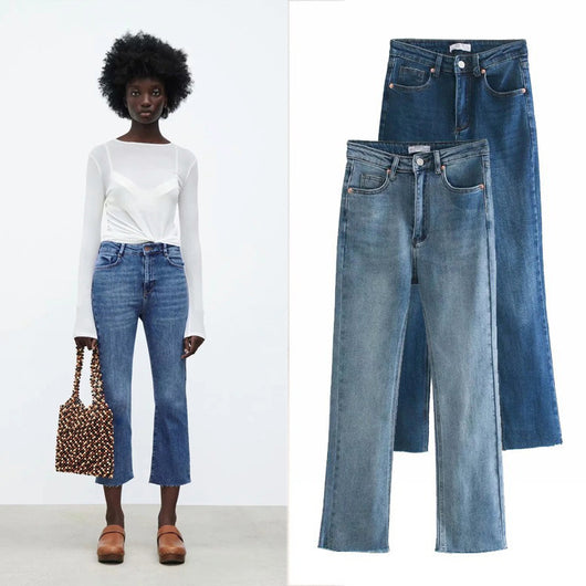 Jeans Capri Stretch Cintura Media Lavado Feng Shui