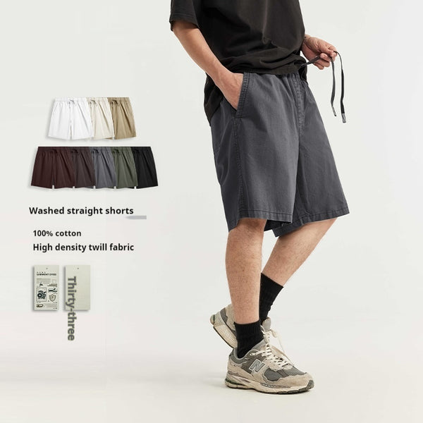 Shorts Rectos Lavados Ecoamigables - Comodidad Sostenible