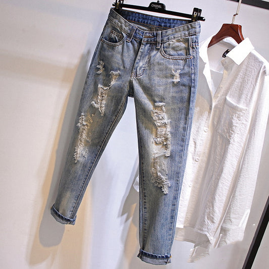 Pantalones Harem Skinny Cintura Alta para Mujer