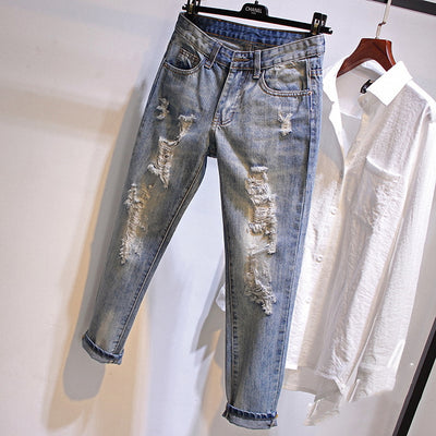 Pantalones Harem Skinny Cintura Alta para Mujer