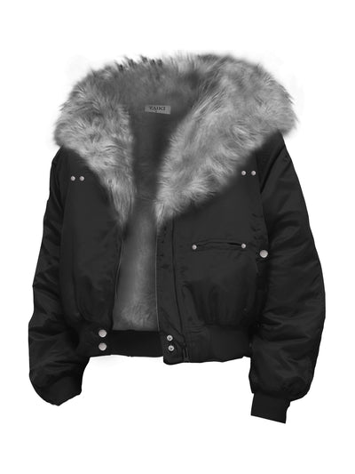 Chaqueta de Piel de Visón Tallada para Invierno - Estilo Air Force - Image 7