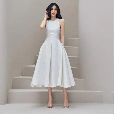 Vestido Largo Blanco Elegante para Mujer - Estilo Diosa - Image 12