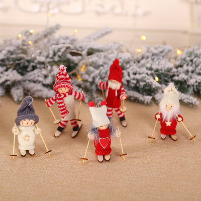 Muñeco Esquiador Navideño de Madera Artesanal - Image 23