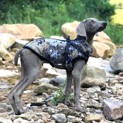 Abrigo Impermeable Camuflaje para Perros Grandes con Algodón Acolchado y Reflectivos