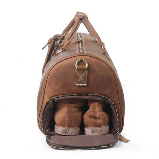 Bolsa de Viaje Cuero Vintage Crazy Horse - Equipaje Deportivo Versátil - Image 15