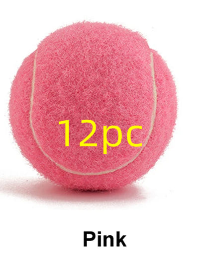 Pink rubber pet tennis ball, bite-resistant, for dogs to play fetch and chew. - Image 17