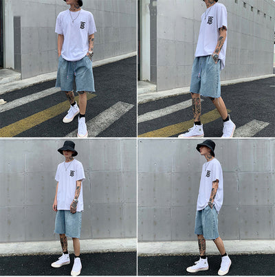 Shorts Denim Retro Estilo Hong Kong en Tonos Claros - Image 7