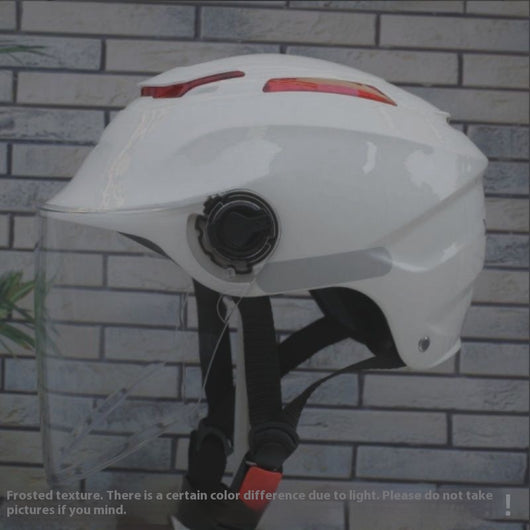 Casco Motocicleta Medio Casco Protección Solar Todo Clima - Image 8