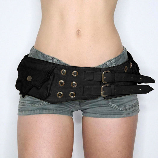 Cinturón Bolsa Ajustable Estilo Industrial para Trabajo y Moda
