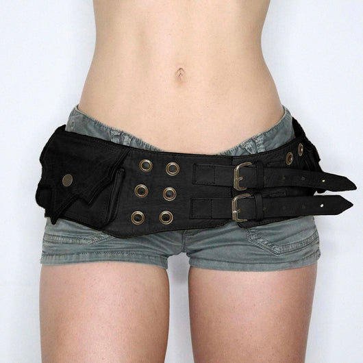 Cinturón Bolsa Ajustable Estilo Industrial para Trabajo y Moda