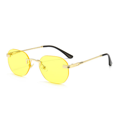 Gafas de Sol Cuadradas Sin Marco para Mujer con Lentes Marinos - Image 12