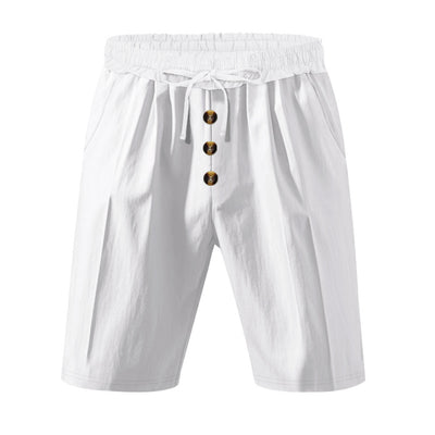 Shorts de Lino Sueltos para Hombre - Estilo Playa Casual Lavado - Image 17