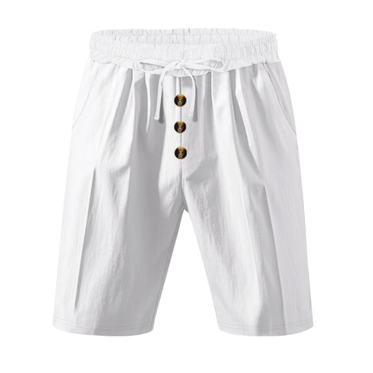 Shorts de Lino Sueltos para Hombre - Estilo Playa Casual Lavado - Image 17