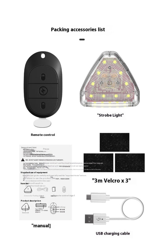 Luces de Advertencia Triangular con Control Remoto para Auto - Image 19