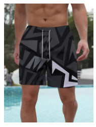 Shorts Casuales con Estampado Geométrico para Hombre - Image 9