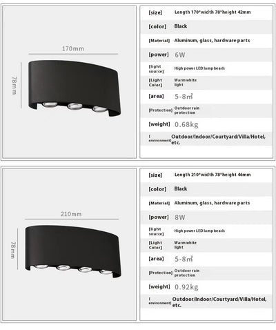 Lámpara Exterior Doble Cabezal Impermeable para Balcón, Jardín y Terraza - Image 12