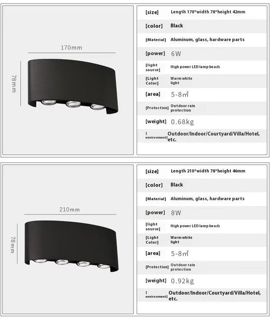 Lámpara Exterior Doble Cabezal Impermeable para Balcón, Jardín y Terraza - Image 12