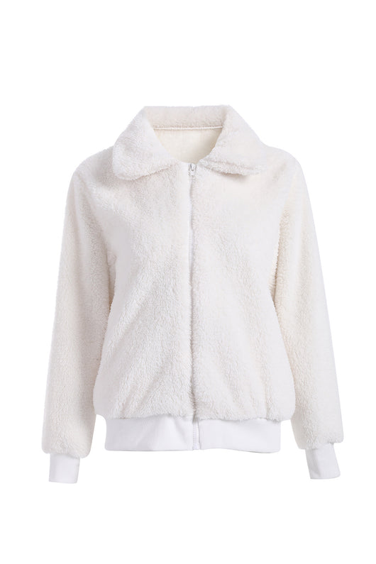 Chaqueta Abrigo Mujer con Solapa y Cierre de Cremallera para Invierno y Otoño - Image 8