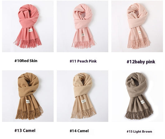Pashmina Elegante con Borlas - Abrigo Artificial Cashmere Suave y Cálido - Image 55