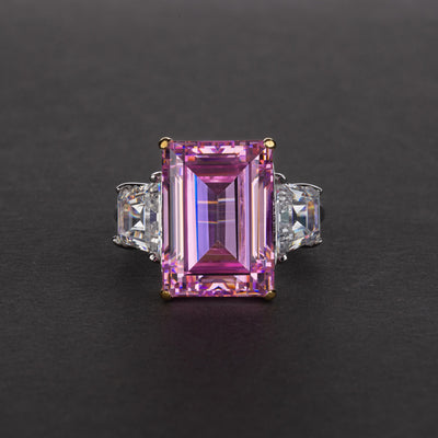 Anillo Rectangular de Zafiro en Plata Brillante - Image 5