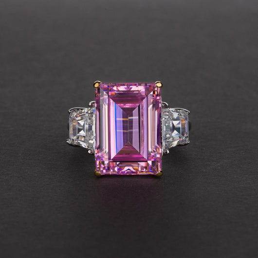 Anillo Rectangular de Zafiro en Plata Brillante - Image 5