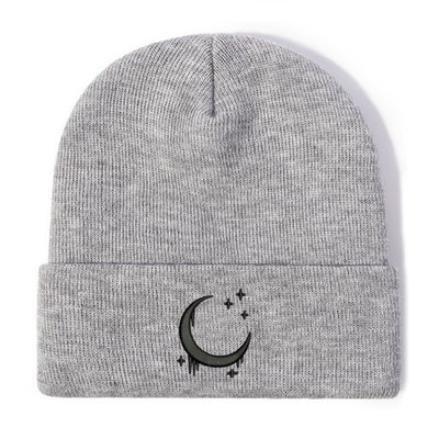 Gorro de Lana Tejido con Diseño de Luna y Estrellas para Otoño Invierno - Image 21