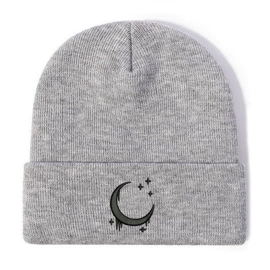 Gorro de Lana Tejido con Diseño de Luna y Estrellas para Otoño Invierno - Image 21