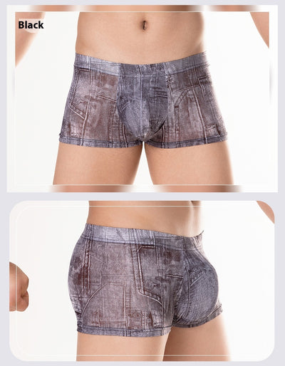 Bóxer Briefs Hombre Cintura Baja con Estampado Denim Ligero - Image 11