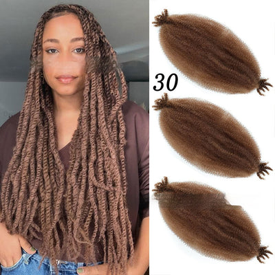 Peluca Crochet Afro Rizado con Cabello Sintético - Trenzas y Dreadlocks - Image 10