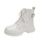 Botas Cálidas Estilo Británico con Tacón Grueso y Forro de Piel