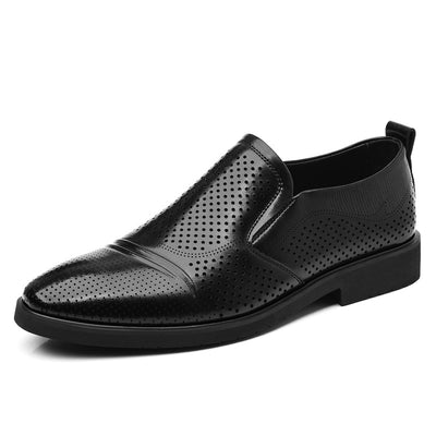 Zapatos Ejecutivos Slip-On de Cuero Vintage Talla Grande para Hombre - Image 11